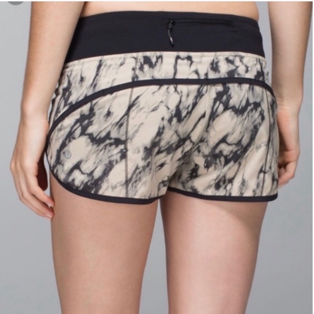 Lululemon speed up shorts grey marble tie dye 6